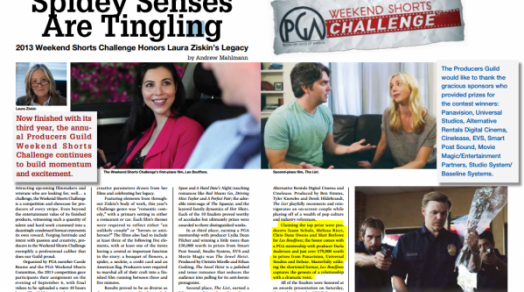 article of Award winning "Les Bouffons" in PGA magazine Produced By 
